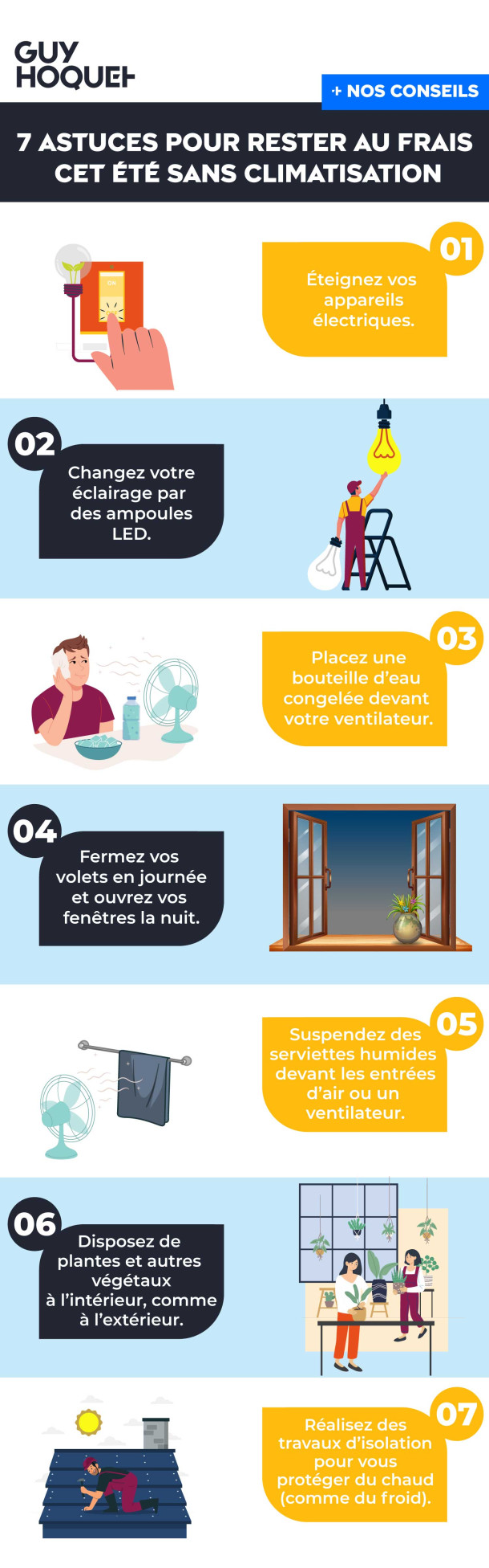 Comment rester au frais cet été sans climatisation ?